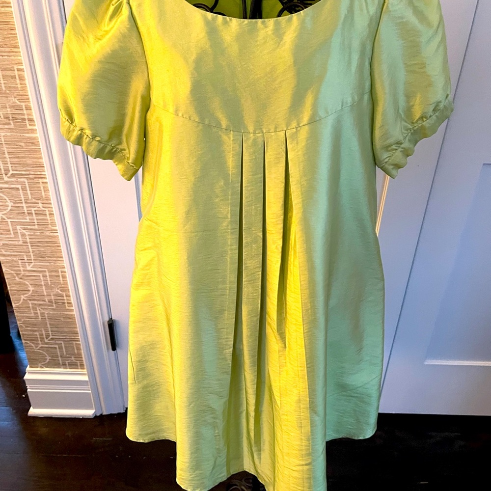 Couture Babydoll Lime Green Dress